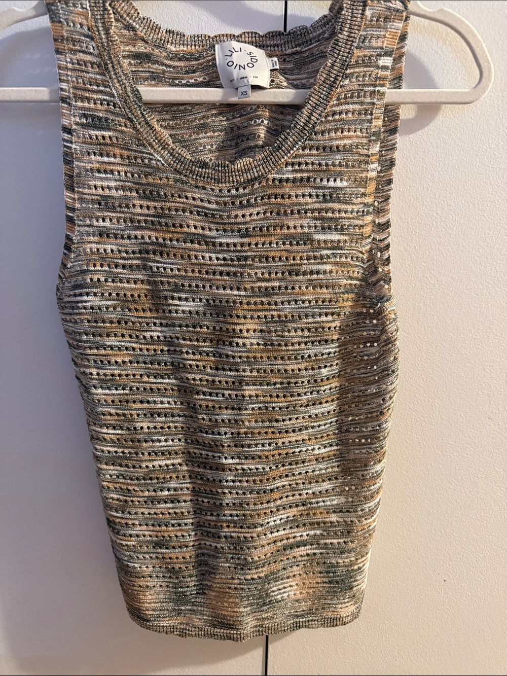 Lili Sidonio striped knit tank in multicolored